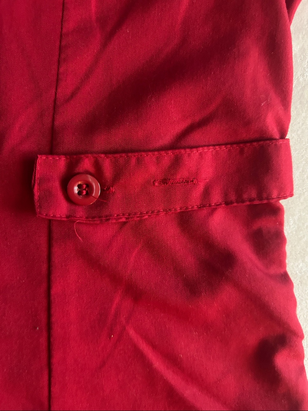 Women's V-Neck Scrub Top in Red - Classic Workwear - Picture 6 of 10